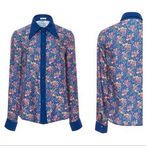 Manoush floral button down blouse